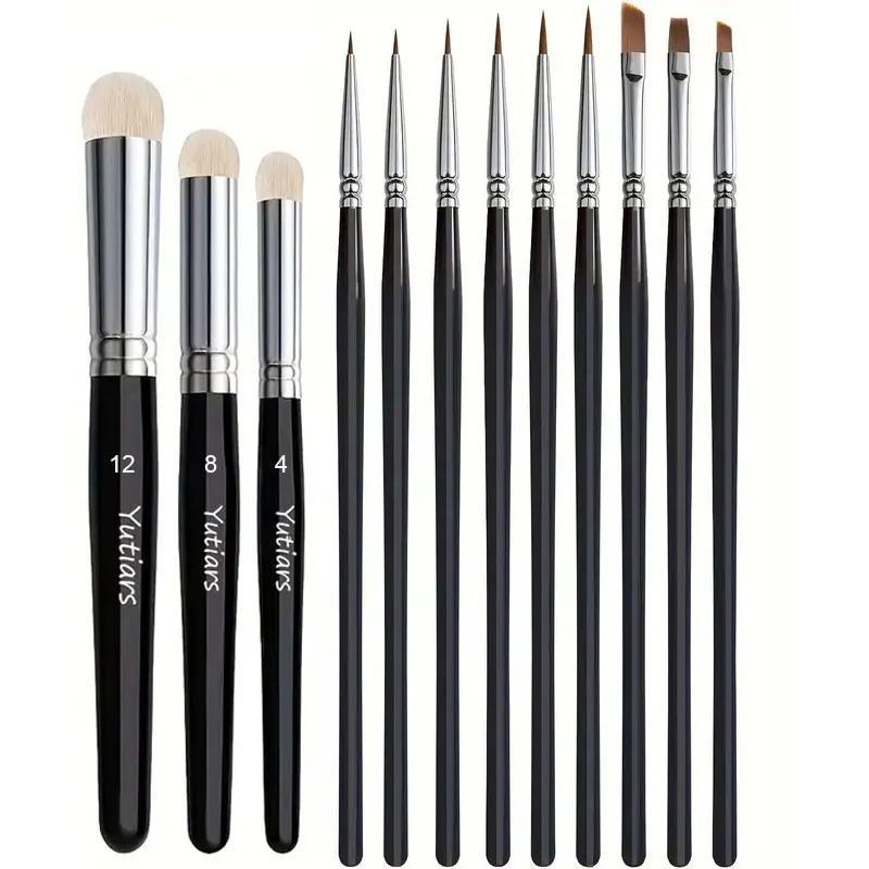 

Набор миниатюрных кистей для детализации (15/9/6/3 шт.) с деревянными ручками, сухие кисти для акрила, акварели, Citadel, Vallejo, DND, для моделей, художественных работ и рукоделия