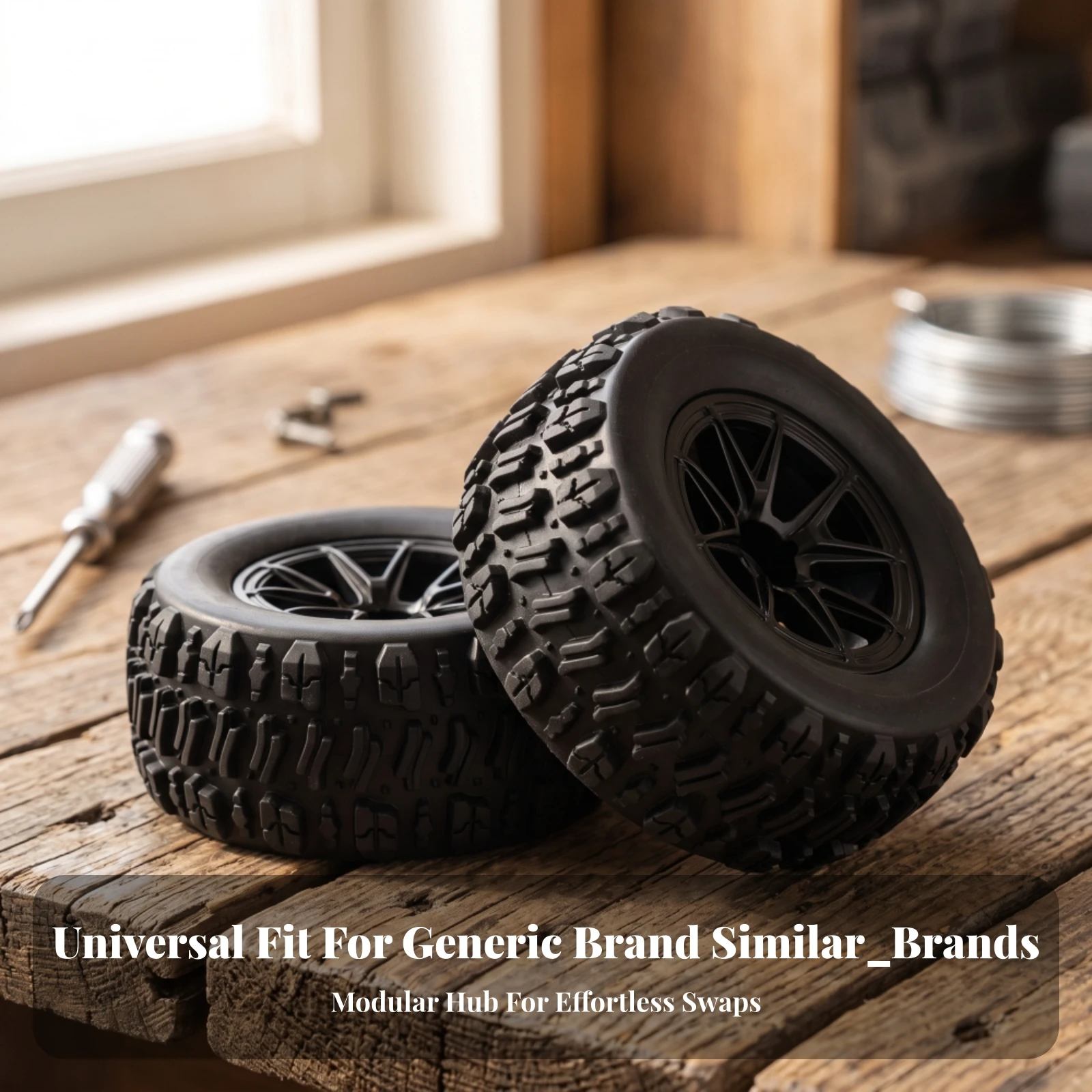 2 Pieces RC Car Wheels with Plastic Hubs Traction Model Car Replacement Wheels Wheel Rims Grippy Vehicle Parts Upgrade