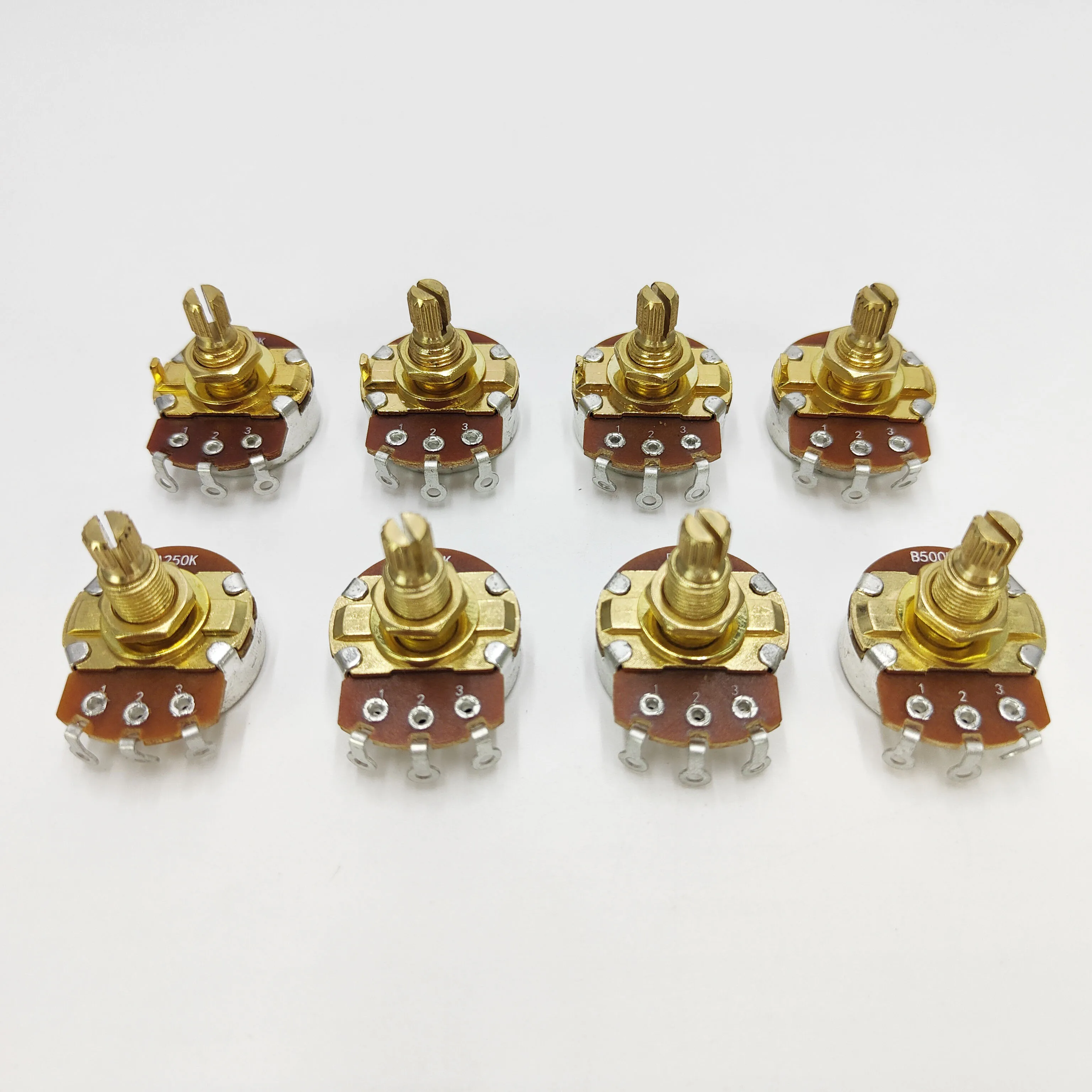 

15/18MM Long Shaft Guitar Potentiometers Pots Audio Tone Volume Switch Control A250K B250K A500K B500K Guitar Potentiometer