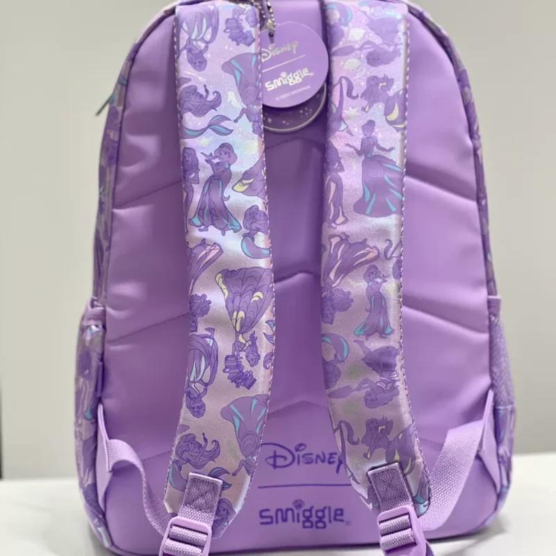 2024 New Anime Disney Australian Smiggle Crown Princess Children'S School Bag Stationery Pen Box Lunch Bag Backpack Student Gift