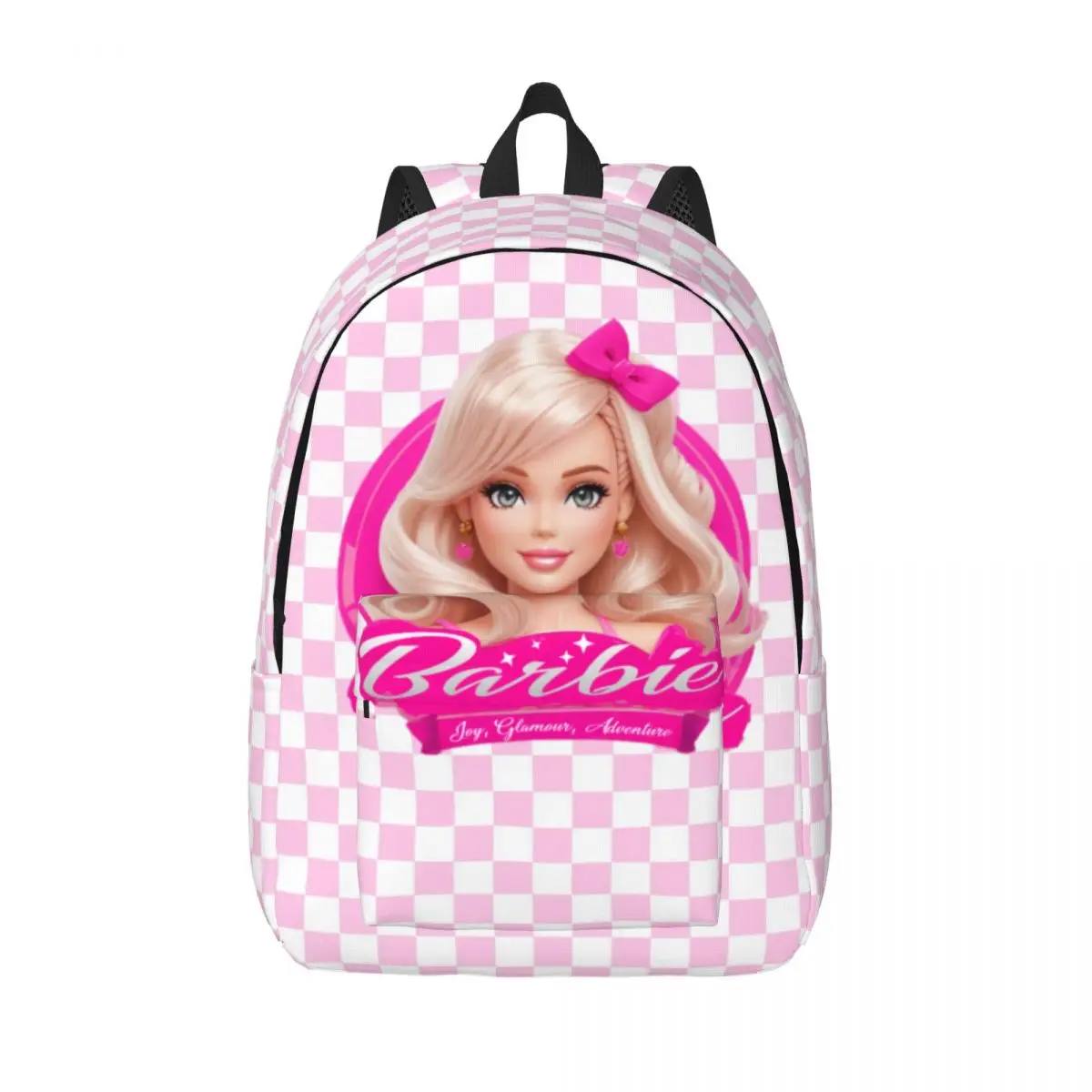 Custom Cartoon Barbie Girl Laptop Backpack Men Women Basic Bookbag for School College Student Bags