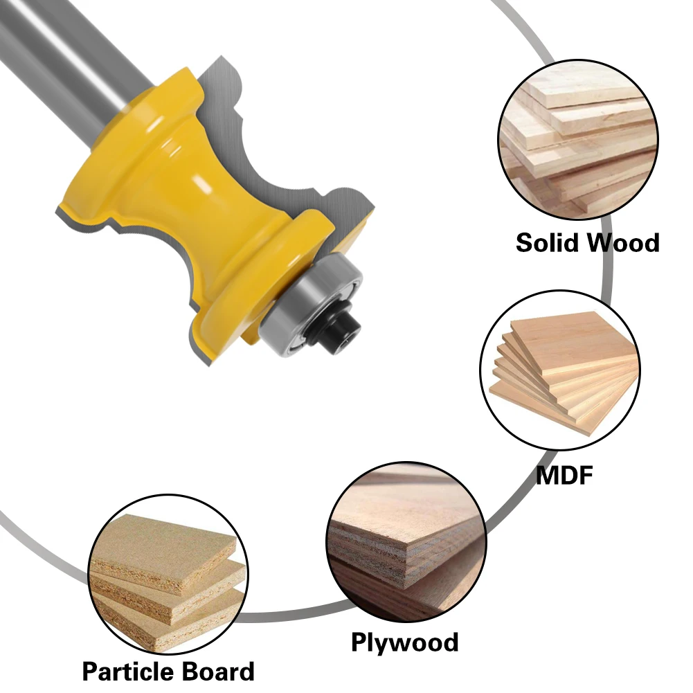 1pc Router Bits Bullnose and Cove Furniture Molding&Trim Bullnose with Bead Column Router Bit Line Knife Woodworking Cutter