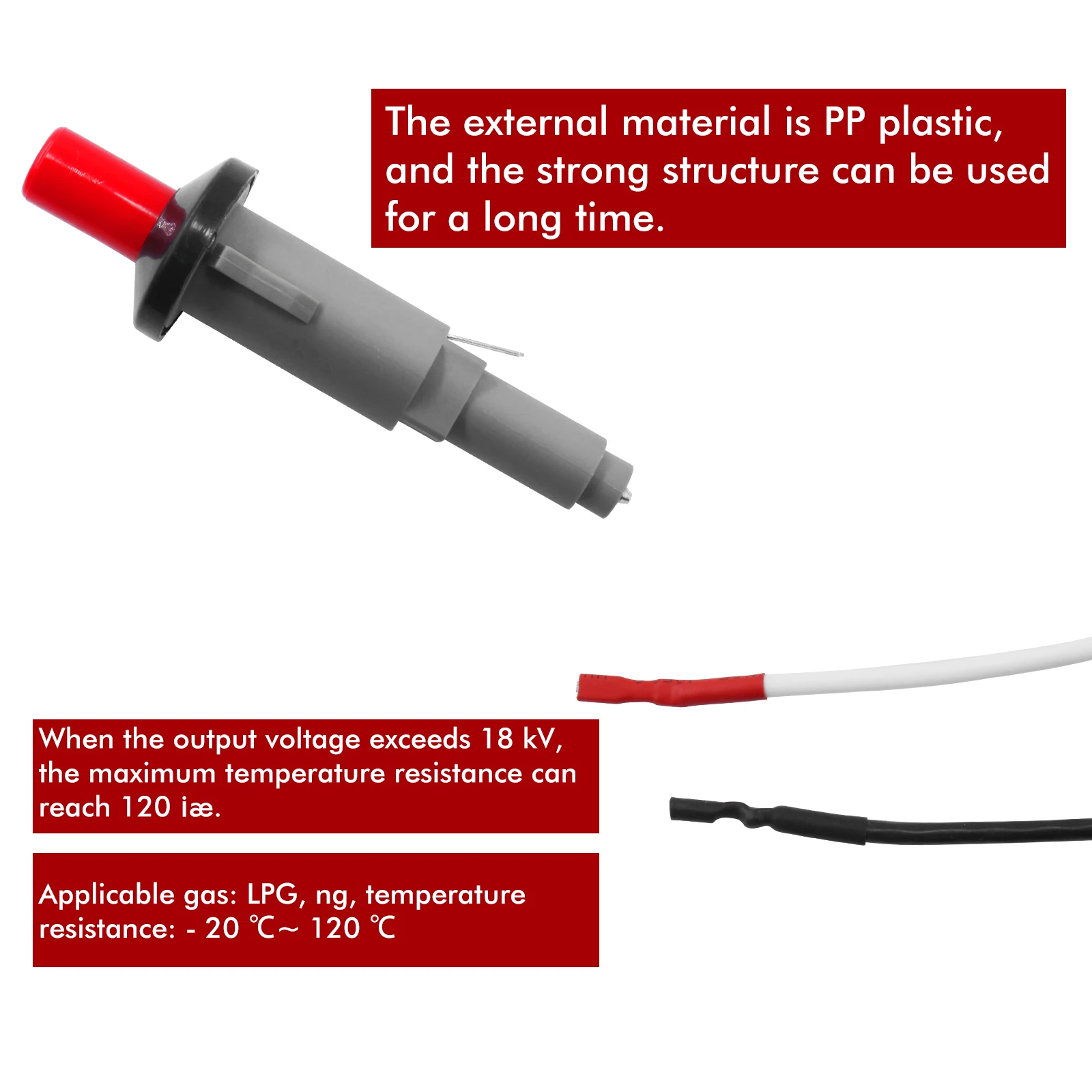 Eletrônico Igniter Button Set, BBQ e Grill Supplies, Ignição Kit de substituição do conjunto, apto para Weber Q100, Q120, Q200, Q220, Q1000, Q2000