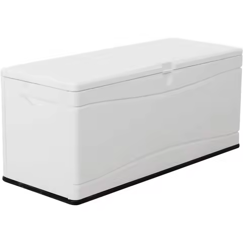 Hot Products.60348 Marine Dock, 130 Gallon Deck Box, White