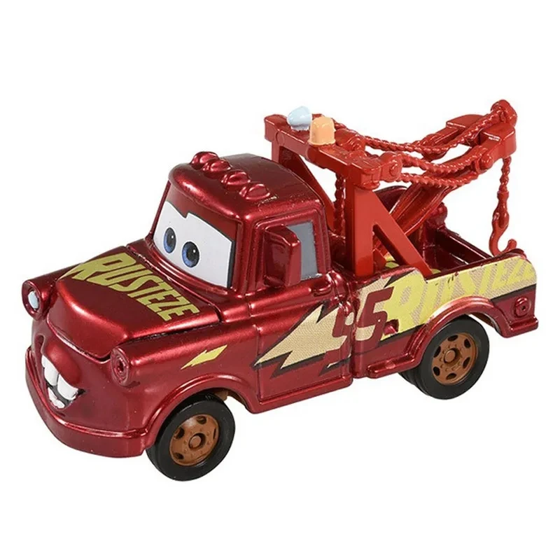 Disney Pixar Cars 2 3 Lightning Mcqueen Miss Fritter Mater, modelo de coche de Metal 1:55, vehículo fundido a presión, juguete para niños, regalo de