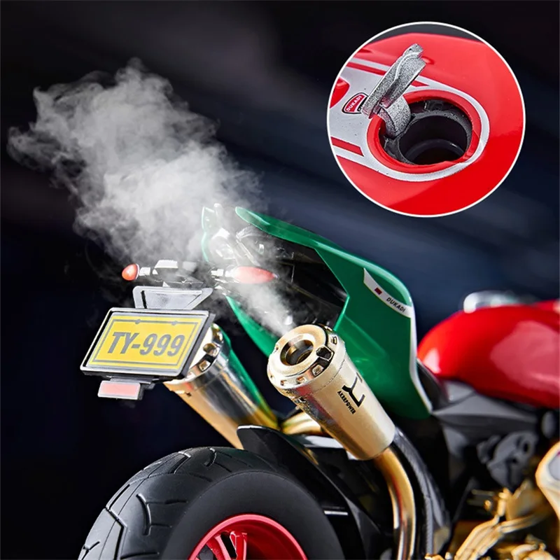 Key Start 1:9 1199 Panigale Alloy Racingรถจักรยานยนต์รุ่นDiecast Trackกีฬารถจักรยานยนต์รุ่นเสียงแสงสเปรย์ของเล่นเด็ก