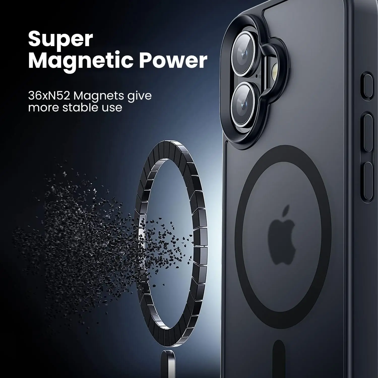 Matte Black Case For Magsafe Mag Safe iPhone 17 Air 16 Pro Max 15 Plus 14 13 Mini 12 11 SE 2022 2020 8 Phone Cover Accessories - náhled 4