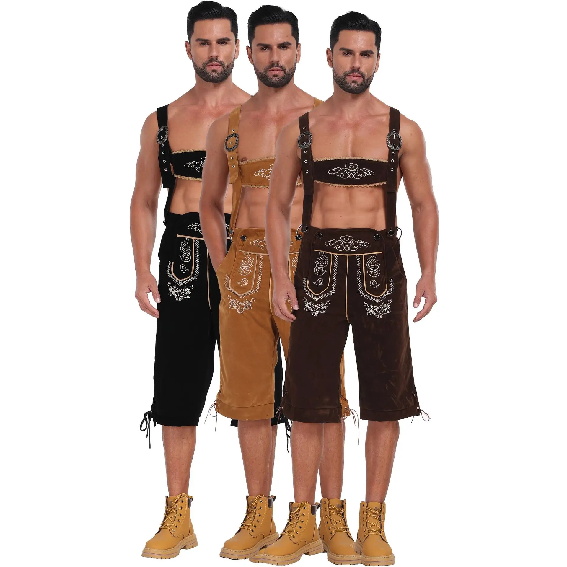 Disfraz de Oktoberfest para hombre, ropa de fiesta de Beerfest bávaro, traje de camarero, Cosplay, vestido de fiesta elegante de Carnaval
