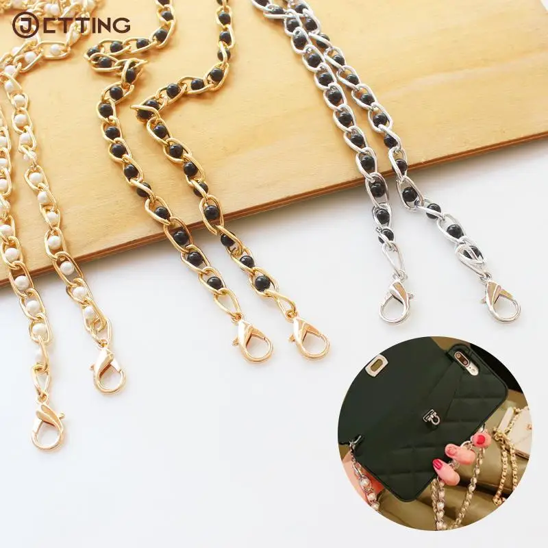 

Imitated Pearl Bag Chain Exquisite Gentle Wide Chain practical Clip Lobster Clasp Elegant beautiful Simple Luggage Accessories