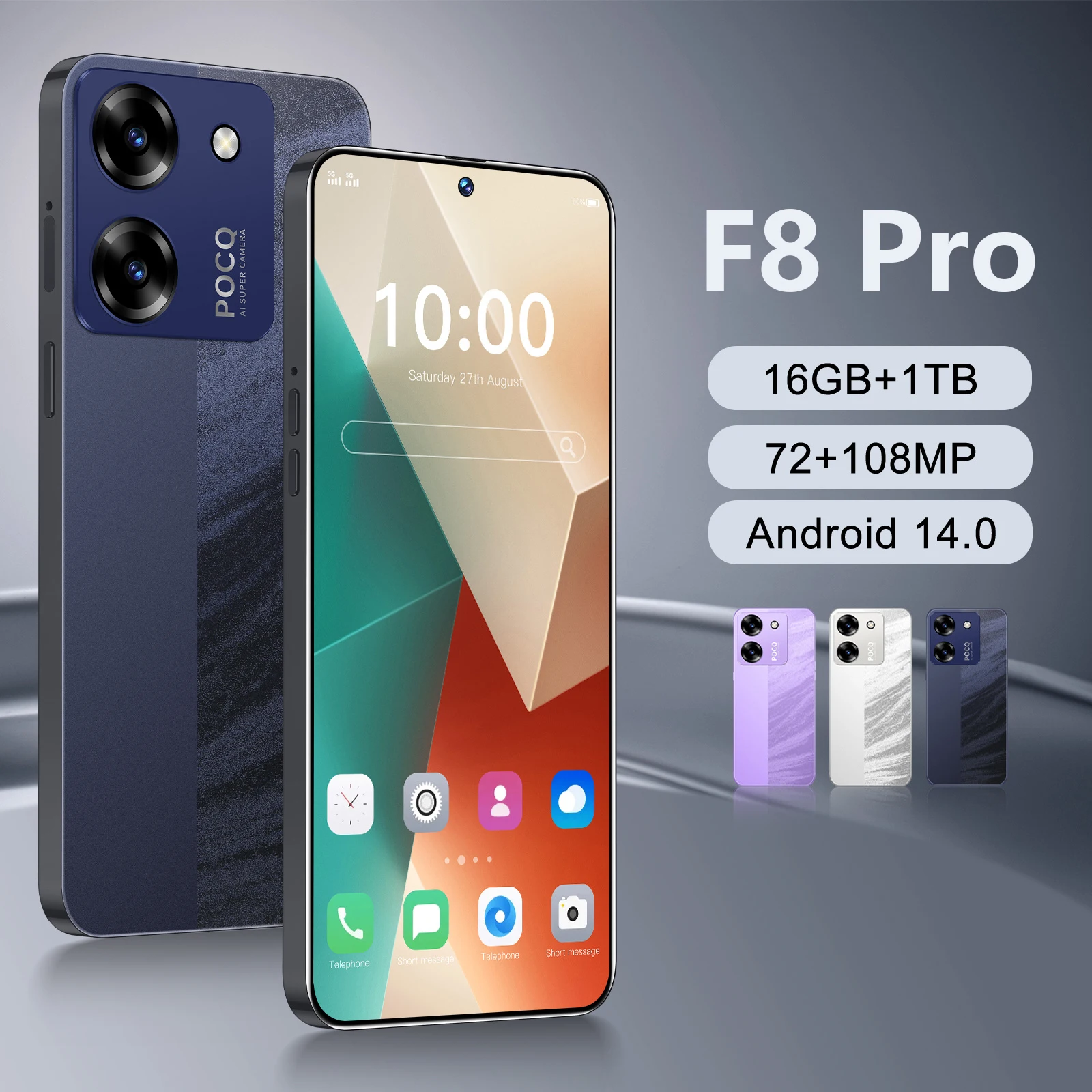 New Hot 2026 High Quality F8 Pro original global version intelligent dual card dual standby system 7800mAh battery