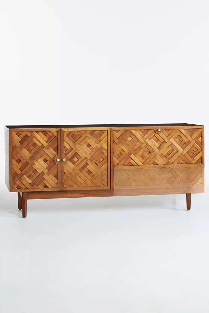 Solid Wood Dining Cabinet, Retro Rural, Luxo Acessível