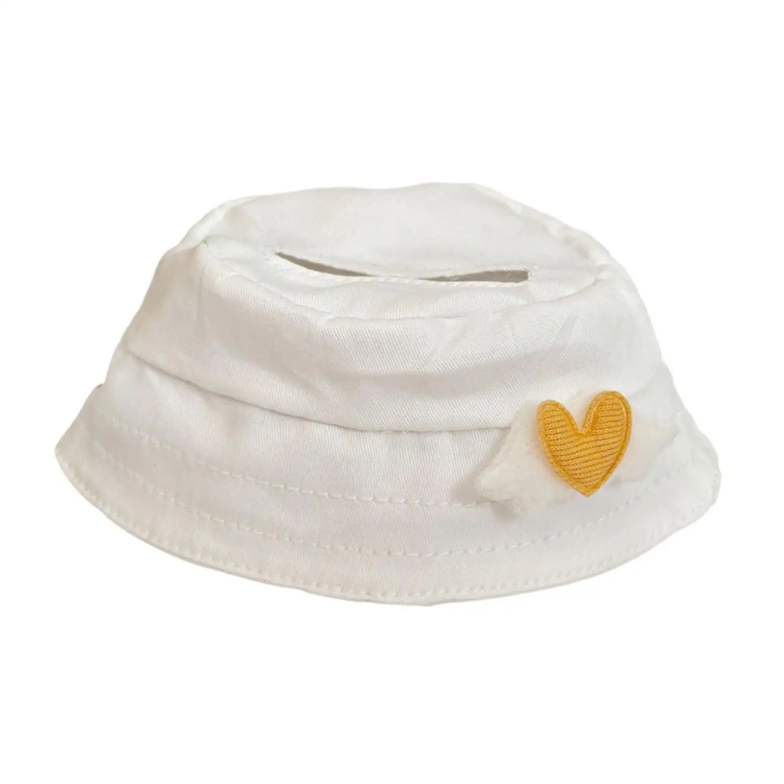 ミニバケットハット 17cmぬいぐるみ用 かわいい生地のつば広帽子 人形のドレスアップアクセサリー 女の子のおもちゃの衣装 写真の小道具