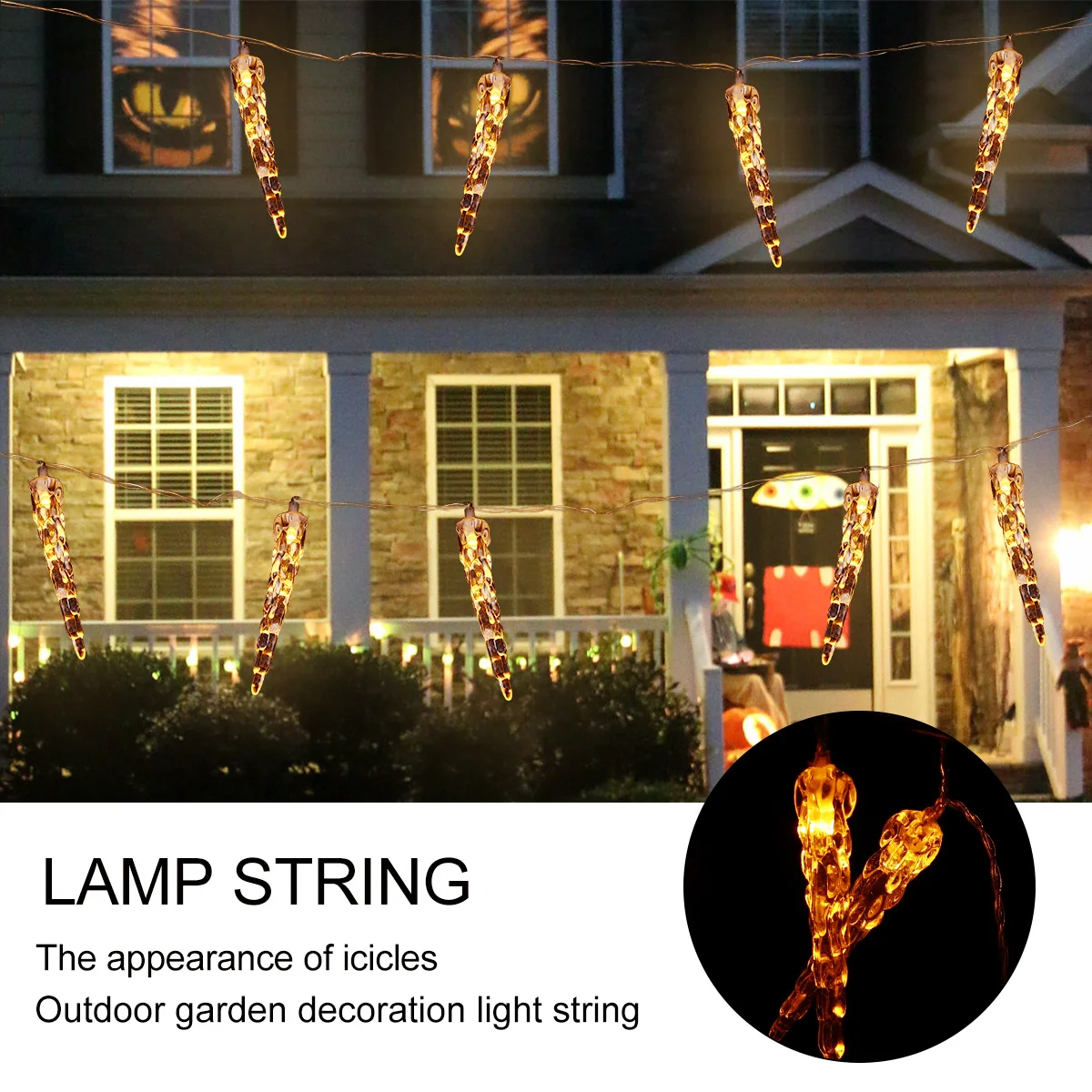 أضواء الزخرفية سلسلة الجنية ضوء لحفل زفاف عطلة نافذة المنزل بار نادي الستار 1.5 متر 10Led #2