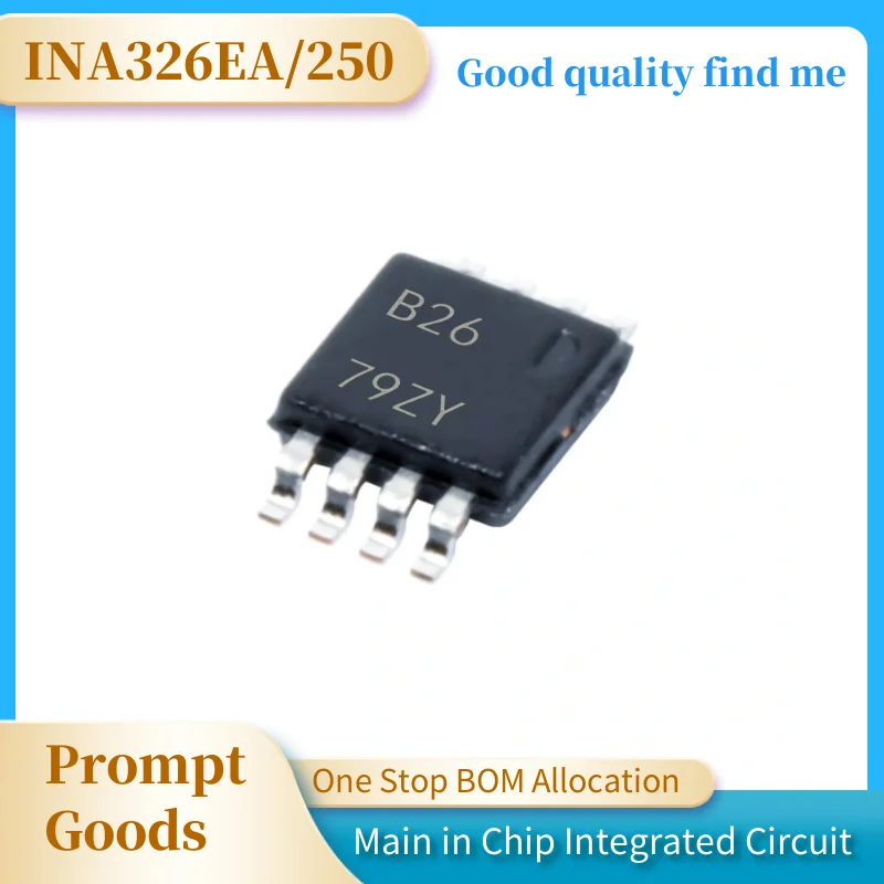 1PCS/LOT 100% New Original INA326EA INA326EA/250 INA326EA/2K5 B26 Operational Amplifier