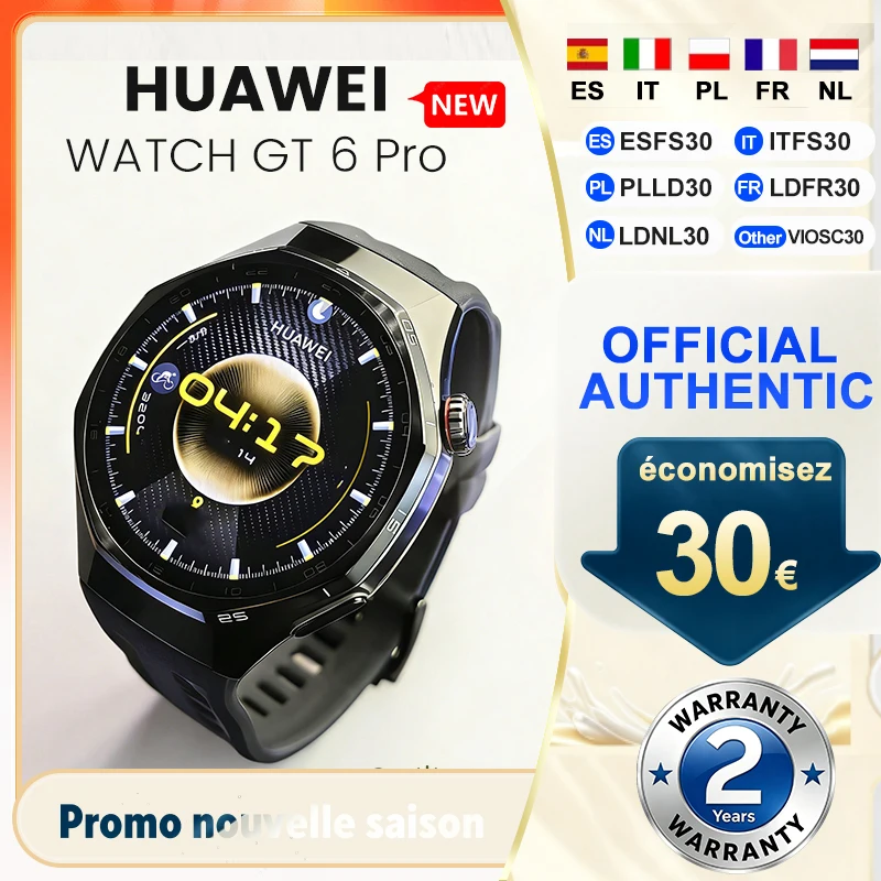 Image of HUAWEI Watch GT 6 Pro 46mm GPS Smartwatch 1,47'' AMOLED Touchscreen Professionelles Radfahrer-Niveau