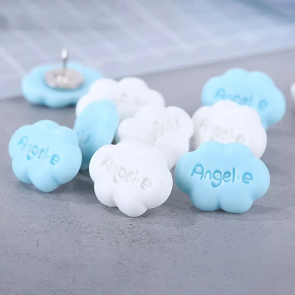 30Pcs Creative Cloud Shape Push Pins 3D Reusable Thumb Tacks Multifunctional Cute Decorative Studs Office School Supplies