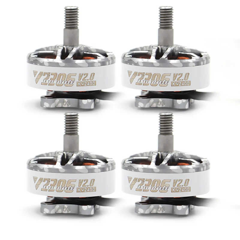 

T-motor VELOX V2306 V2.0 2306 1950KV 5-6S / 2400KV 4S Lipo FPV Бесщеточный двигатель 4 мм вал 16x16 мм для беспилотных квадрокоптеров