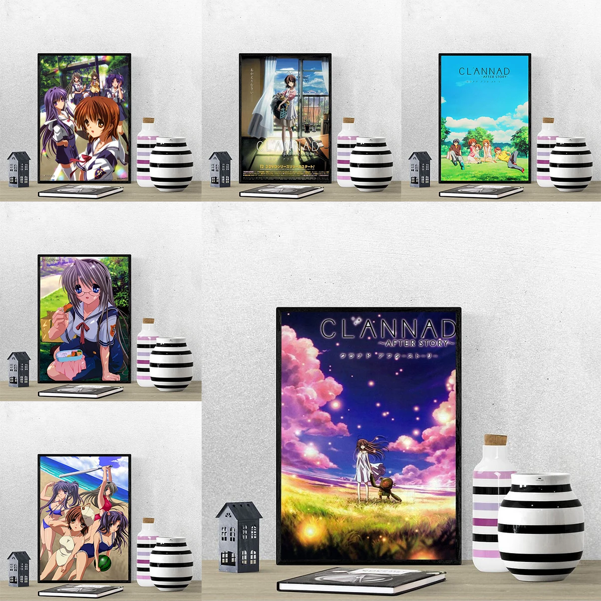 Anime Clannad Poster Bedroom Decoration Decorative Wall Prints Photos for Living Room Art Mural Painting Home Decor Decorations