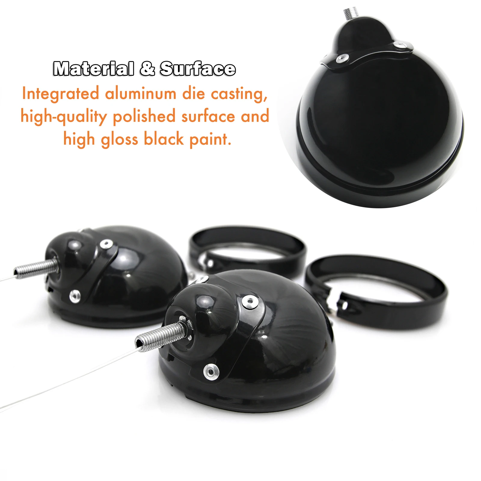 Do harleya Dodatkowe światło przeciwmgielne obudowa wspornik ulica electra glide road king LED 4.5'' światło przeciwmgielne zewnętrzne czarny połysk — zdjęcie 6