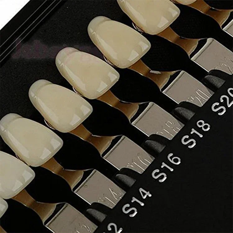 Clássicos 20/27 cores formas de clareamento dental guias dentais tons de dente guias/luz fria ferramenta de comparação de beleza oral