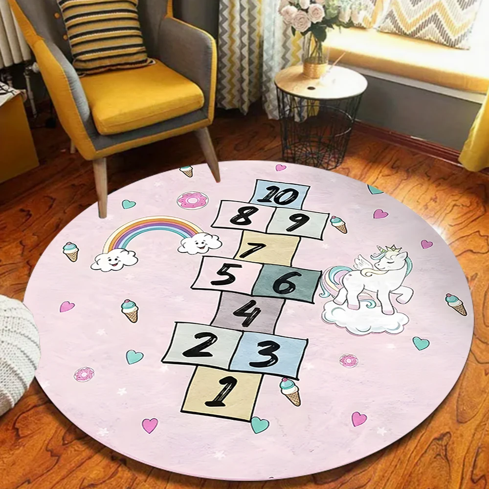 Enchanting Ballet Girl Carpet Jump Pattern Mat Fantasy Area Rug for Kids Room Bedroom Home Decoration Bedroom Decor Rugs