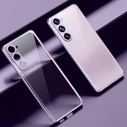 S 23 22 21 A 53 33 Transparent Plating Case For Samsung Galaxy S21 S22 S23 Ultra Plus Fe 5G 2023 Original Luxury Clear Tpu Cover