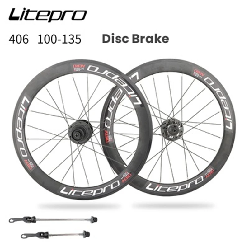 LP Litepro Folding Bike 20 inches 406 451 high frame Wheel Set 100/135 Disc Brake V Brake Aluminium Alloy