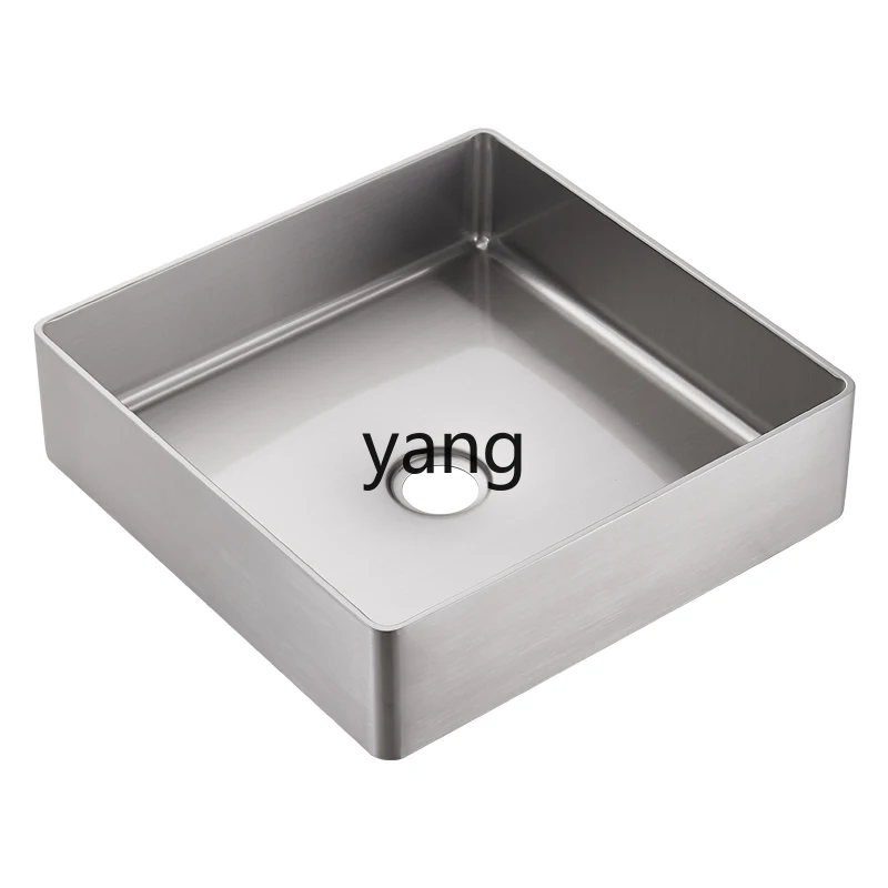 

CX stainless steel wash basin hotel exhibition hall bathroom washing table square table single basin
