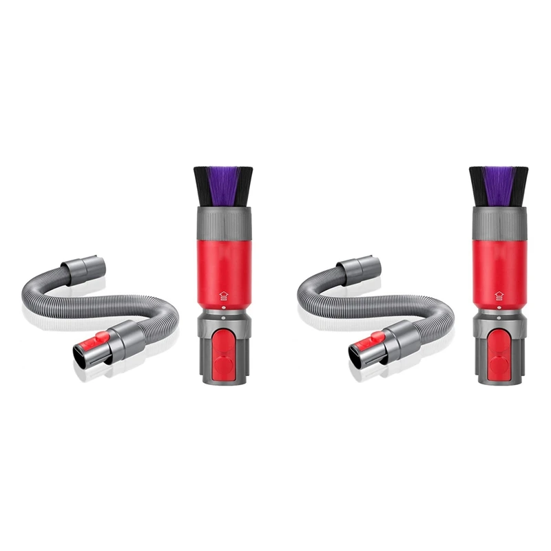 Accesorio de cepillo de vacío para Dyson V7, V8, V10, V11, V15, herramienta de limpieza de cepillo suave con manguera de extensión, 2 uds.