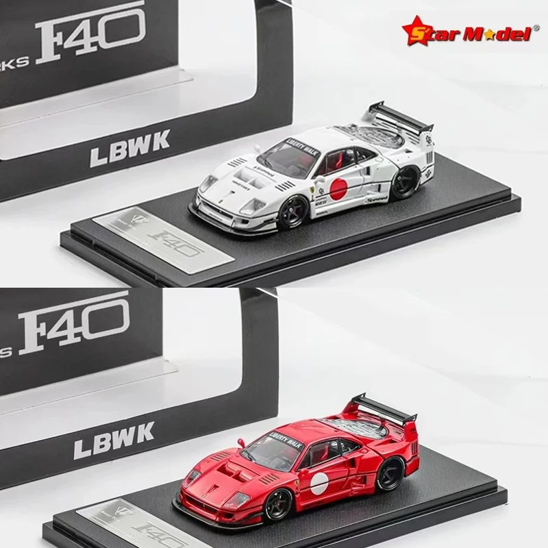 PreSale 1:64 STAR LBWK F40 Opened Hood Diecast Car Model Collect Miniature Toys