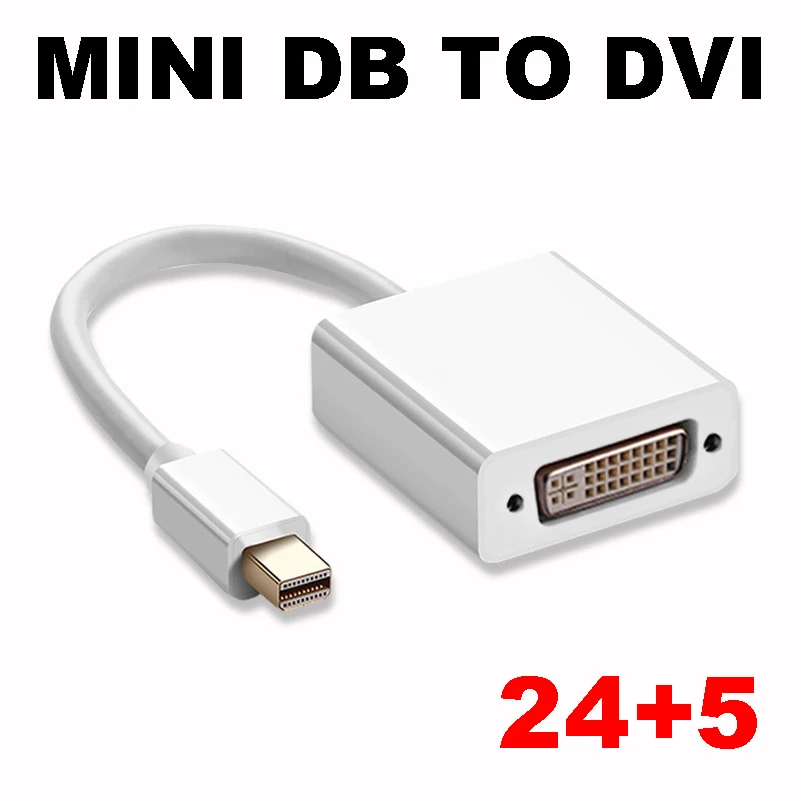 For MacBook Air Pro iMac Mac Thunderbolt DisplayPort Display Port Mini DP To DVI Cable   Adapter 1080P HDTV Monitor Projector TV