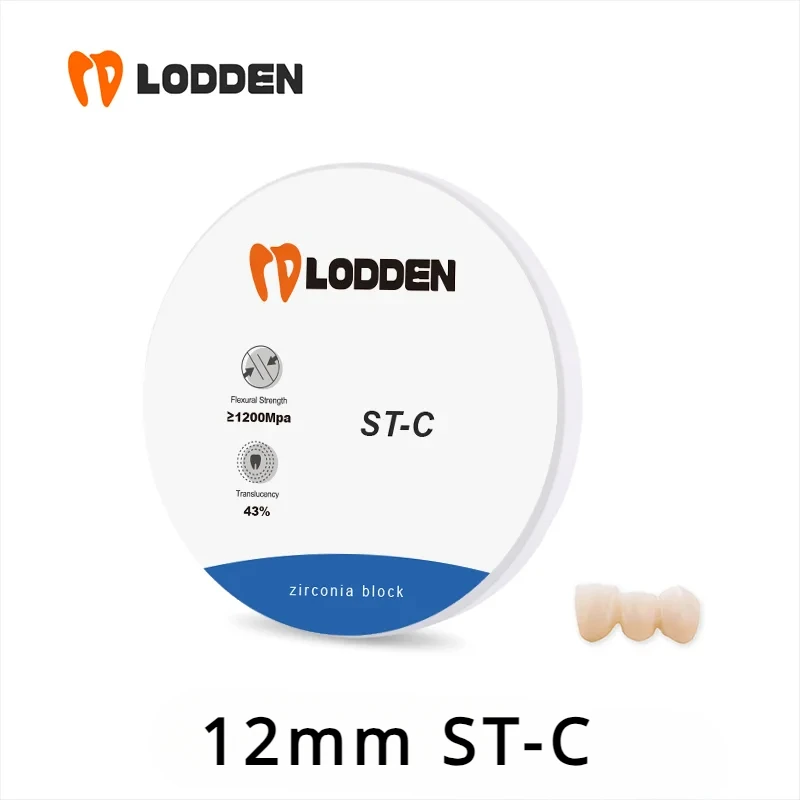 12mm ST-C Dental Lab Zirconia Blok Transparantie43% Sterkte 1200 Blok Vita 16 Kleuren Tandheelkundige Cad Cam Tandheelkundige Materialen