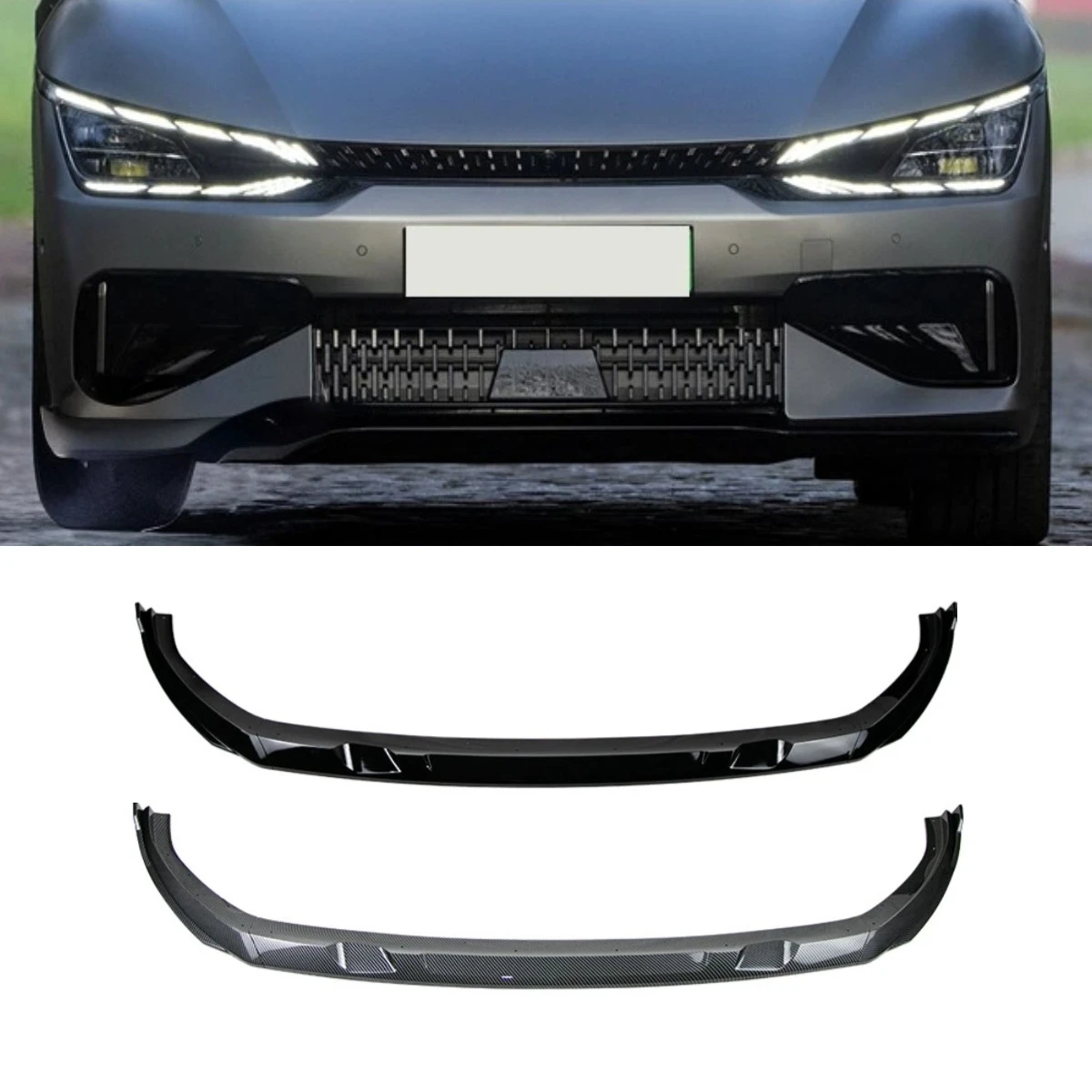 

Car Front Bumper Lip Spoiler Side Splitter Deflector Guards Bumper Protector For Kia EV6 Body Kit Car Accessories