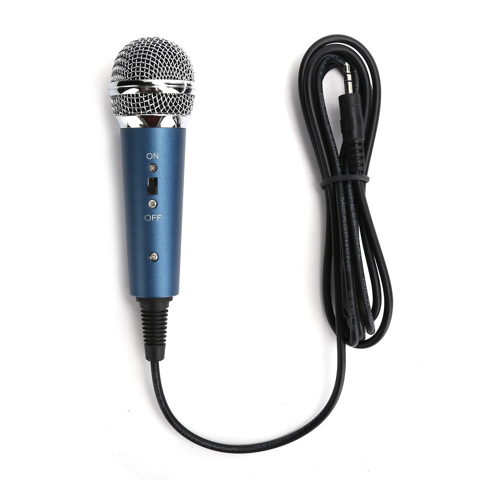 Wired Condenser Microphone for Karaoke, Mini 3.5mm Plug-in Microphone, Karaoke Kit with U-shaped 3.5mm Audio Adapter,Model MN-11