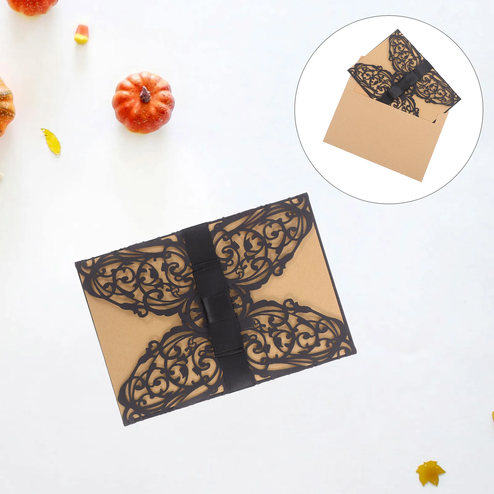 

10Pcs Elegant Invitation Cards Exquisite Carved Pattern Design Perfect for Shower Graduation Birthday Wedding Events