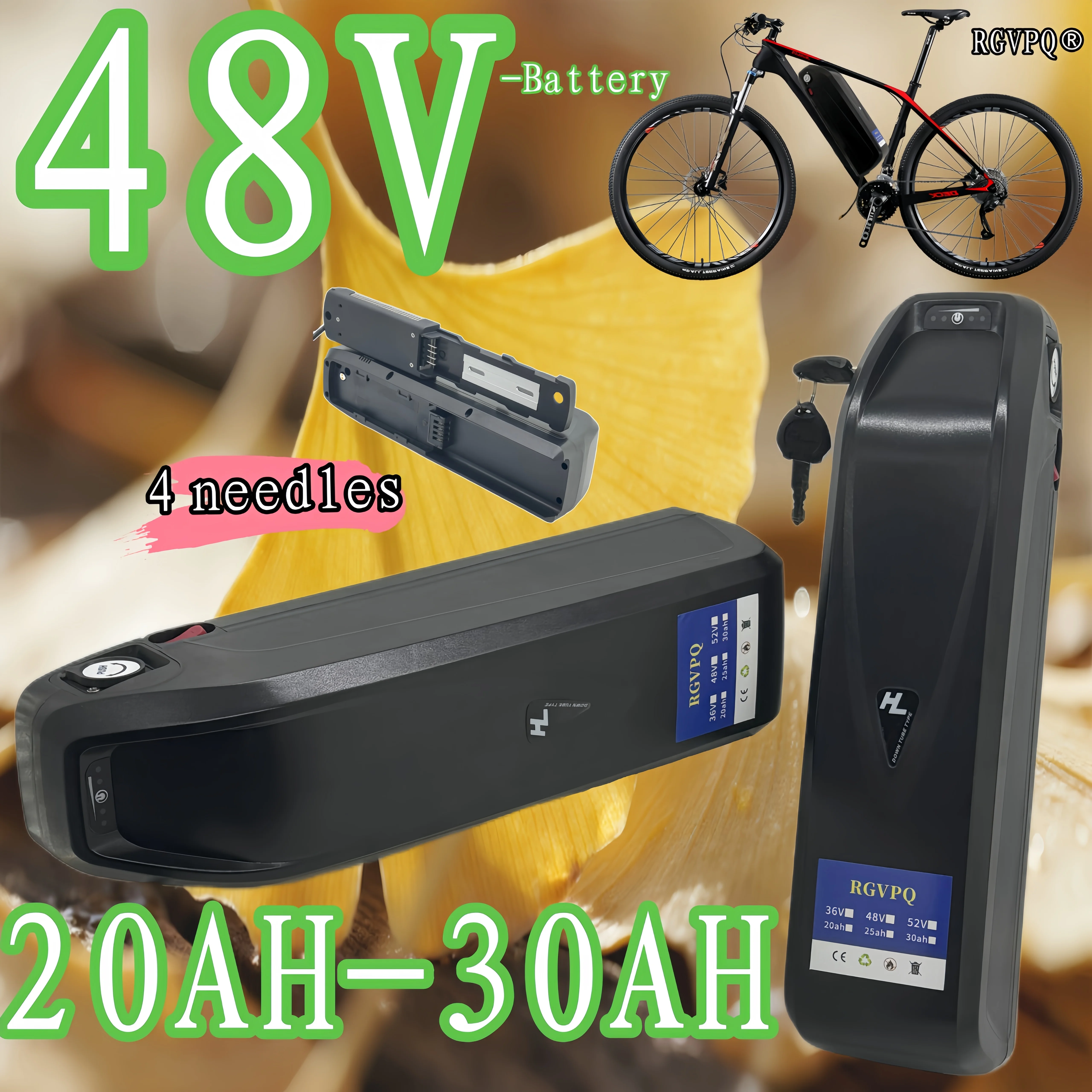 

Hailong 4-pin 48V 20Ah/30Ah battery | Suitable for octagonal BBS02/BBS03 motors, air transportation,+BMS30AH+charger