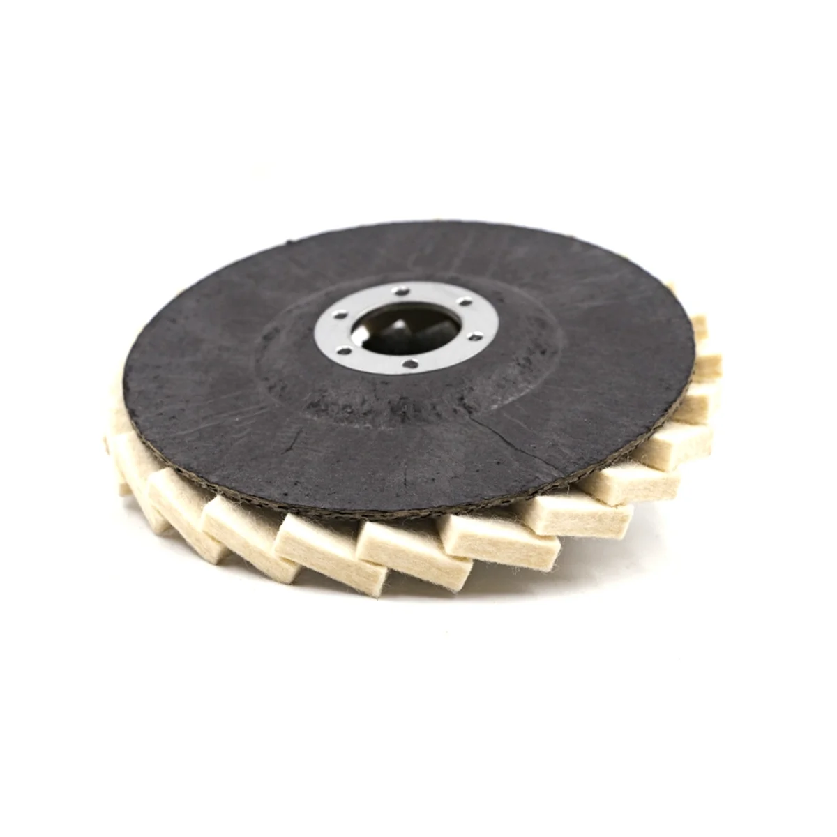 แผ่นขัดขนสัตว์เทียมขนาด4-1/2นิ้วสำหรับลูกหมูขัดโลหะแผ่นขัดล้อขัดล้อขัดขนสัตว์