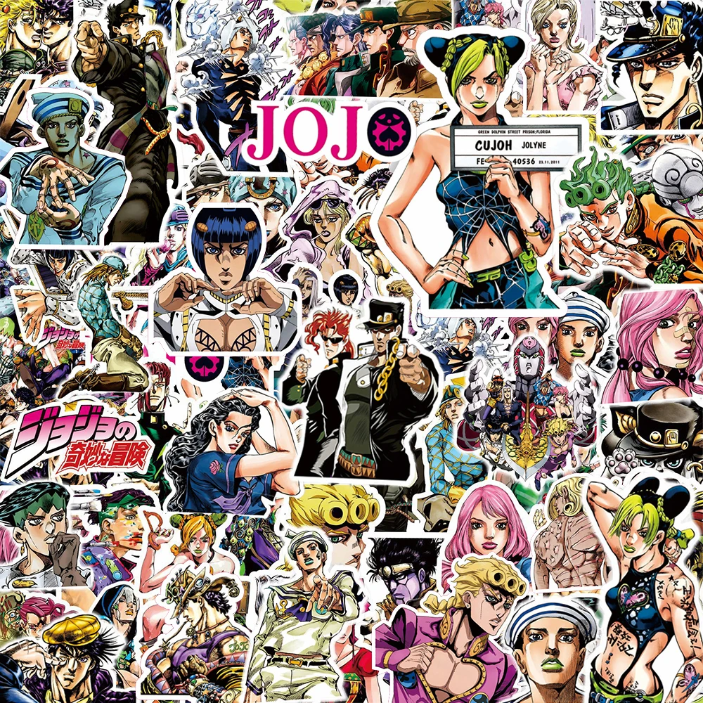 10/30/80 Stück JoJo's Bizarre Adventure Stardust Crusaders Aufkleber, klassische Anime-Aufkleber, DIY-Aufkleber für Gepäck, Scrapbook, coole Cartoon-Aufkleber