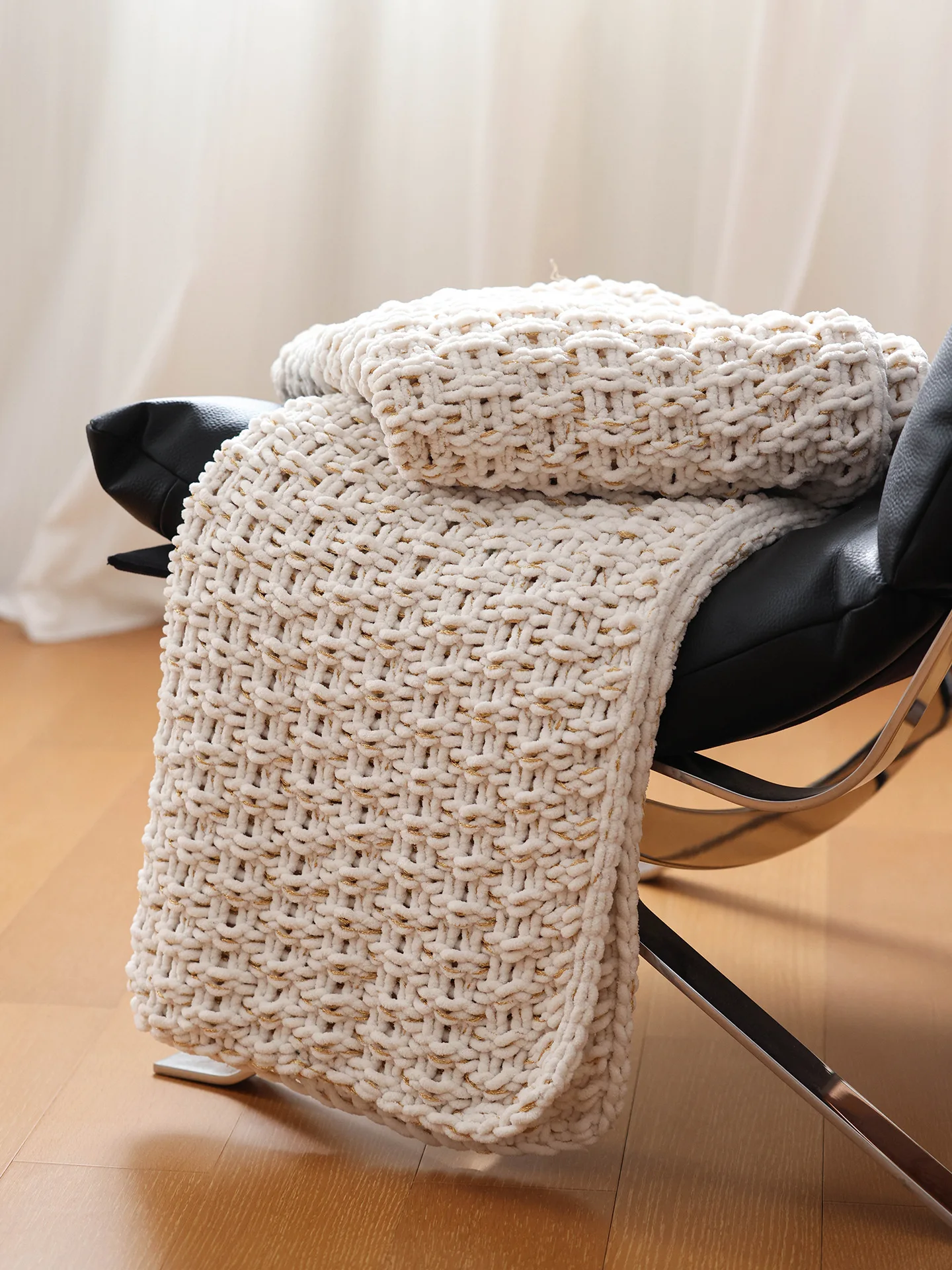 Nordic Knitted Blanket Chunky Luxury Soft Sofa Throw Blanket For Couch Bedsperad Cover Oversized Blanket For Bed Manta Para
