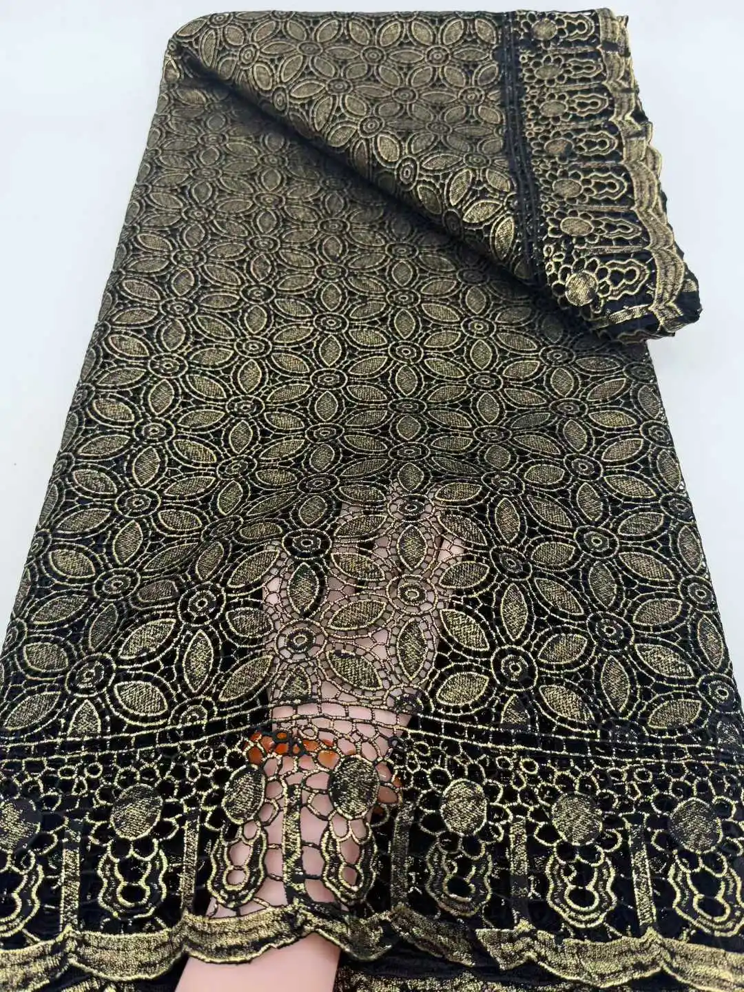 

African Lace Fabric 2026 High Quality Milk Fabric Mesh Embroidery French Guipure Cord Fabric Nigerian Lace Fabrics For Bridal