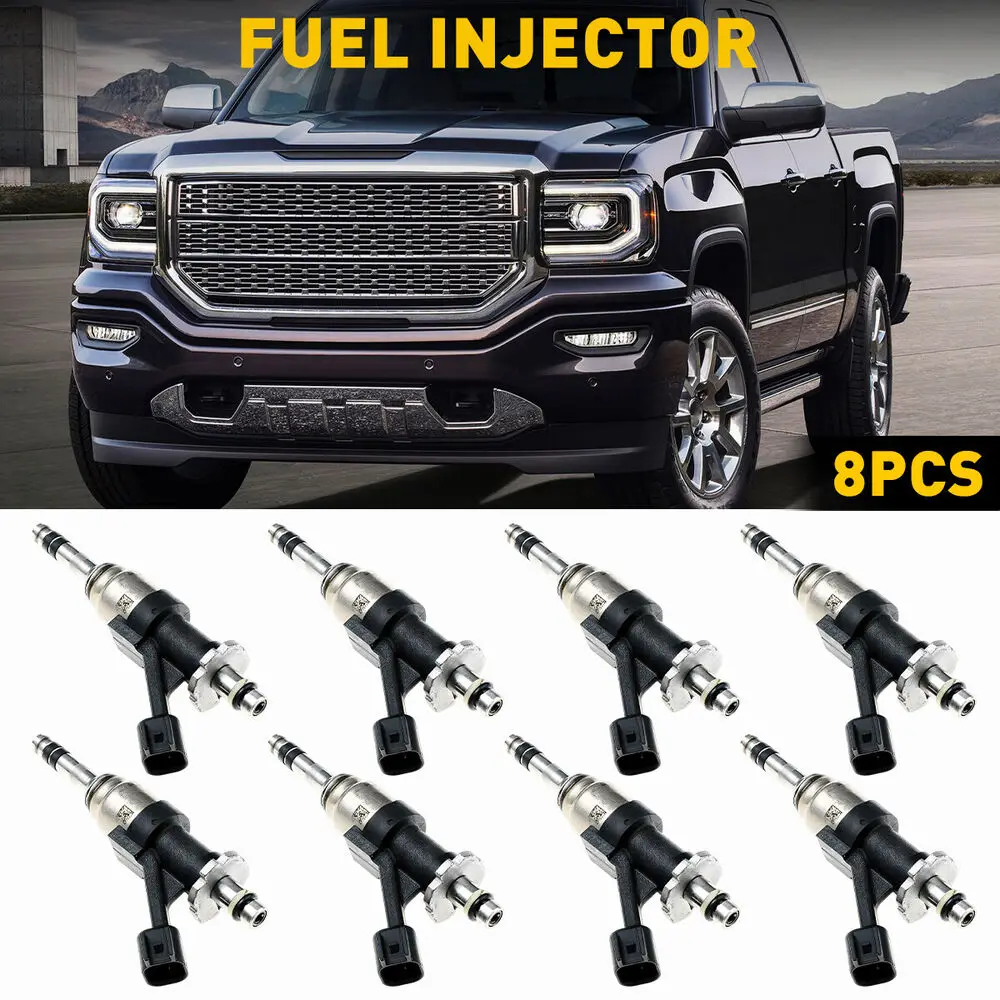 

Set of 8 BRAND NEW OEM Fuel Injectors For GM Trucks 5.3L 2014-17 12668390 EXD