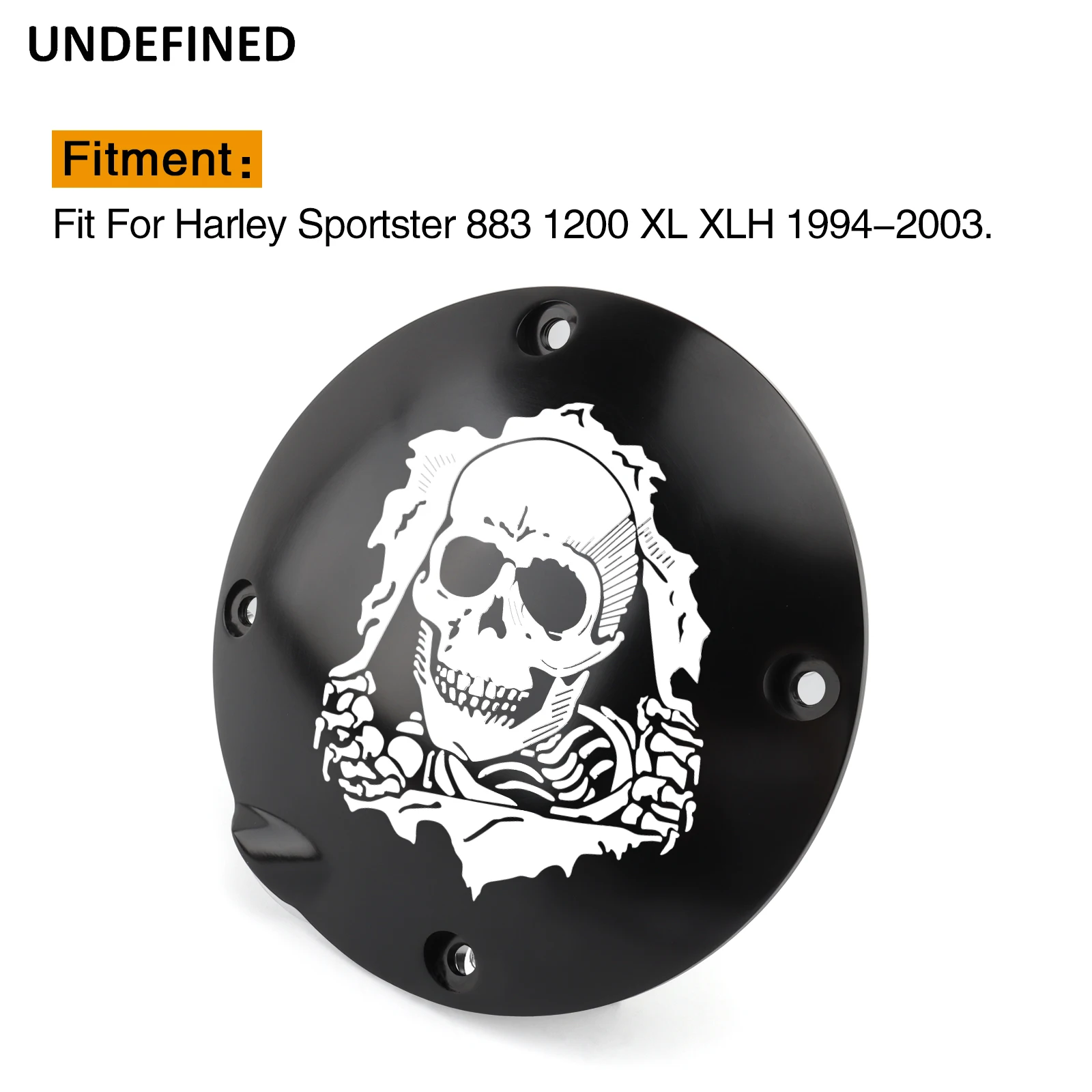 For Harley Sportster 883 1200 XL XLH 1994-2003 OEM Part Number 34760-94 Aluminum Dome Shaped Clutch Derby Cover Black Chrome