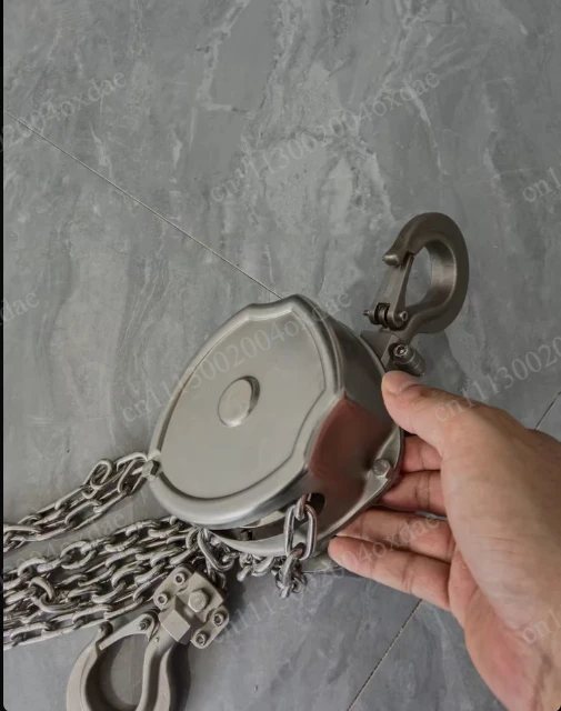 304 stainless steel chain hoist 1 ton 2T3 meters 6 meters 9m manual lifting backchain anti-corrosion,anti-magnetic and anti-rust