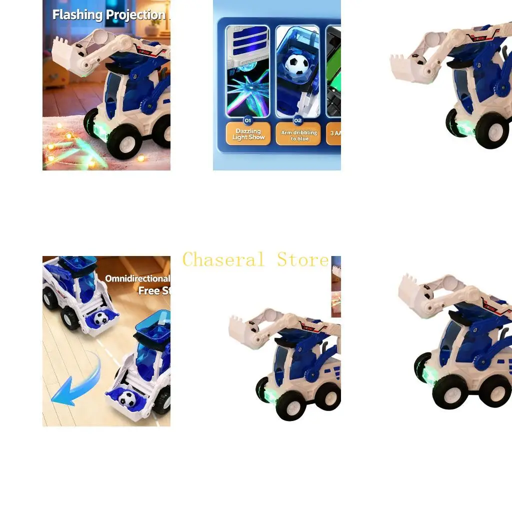 E7CE Electric Digger Ball Activity Construction Vehicle Toy for Kids Age 4-6, Electric Toy Truck with Wrist Guided Sensing