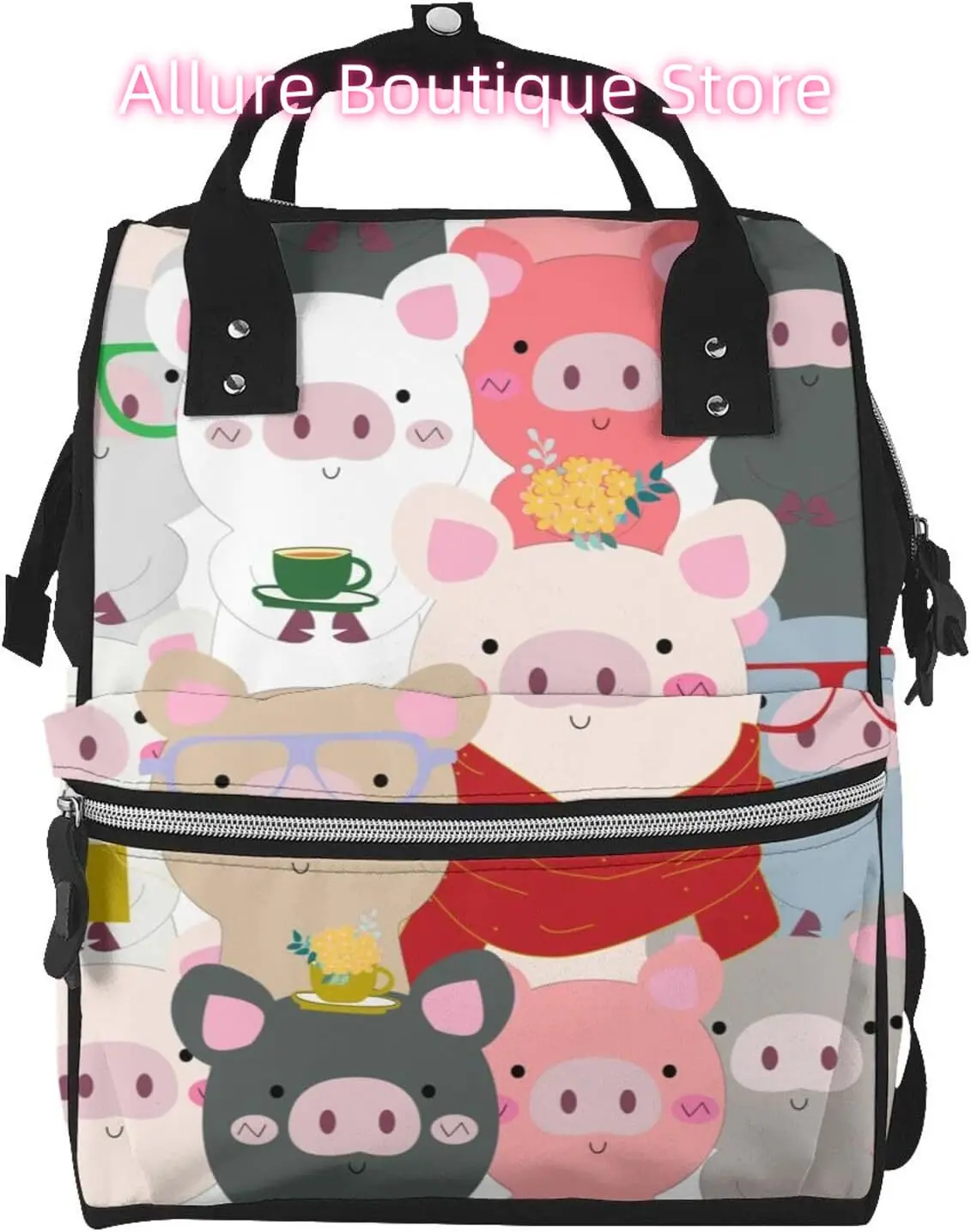 

Kawaii свинья сумка для подгузников рюкзак для женщин большая вместительная сумка для подгузников многофункциональные водонепроницаемые рюкзаки для мамы и папы незаменимые