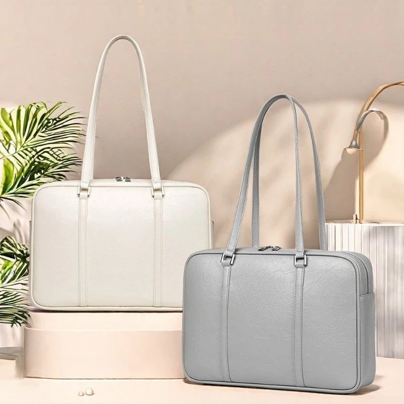 Fashion Commuter Women's Handbags Business Laptop Bags Luxury PU Waterproof Shoulder Bags Large Capacity Casual Tote Bag