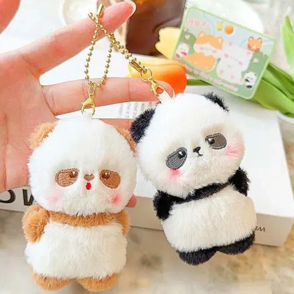 2pcs/set Rabbit Magnetic Otter Keychain Panda Korean Style Cartoon Couple Pendants Turtle Mental Plush Animal Key Buckle Party view 4