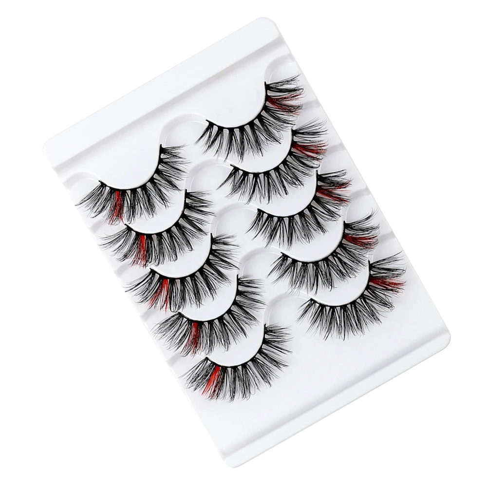

5 Pairs 3D Fake Eyelashes Extensions Natural Waterproof Cluster False Lashes Party Manga Long Thickening eyelash enhancement