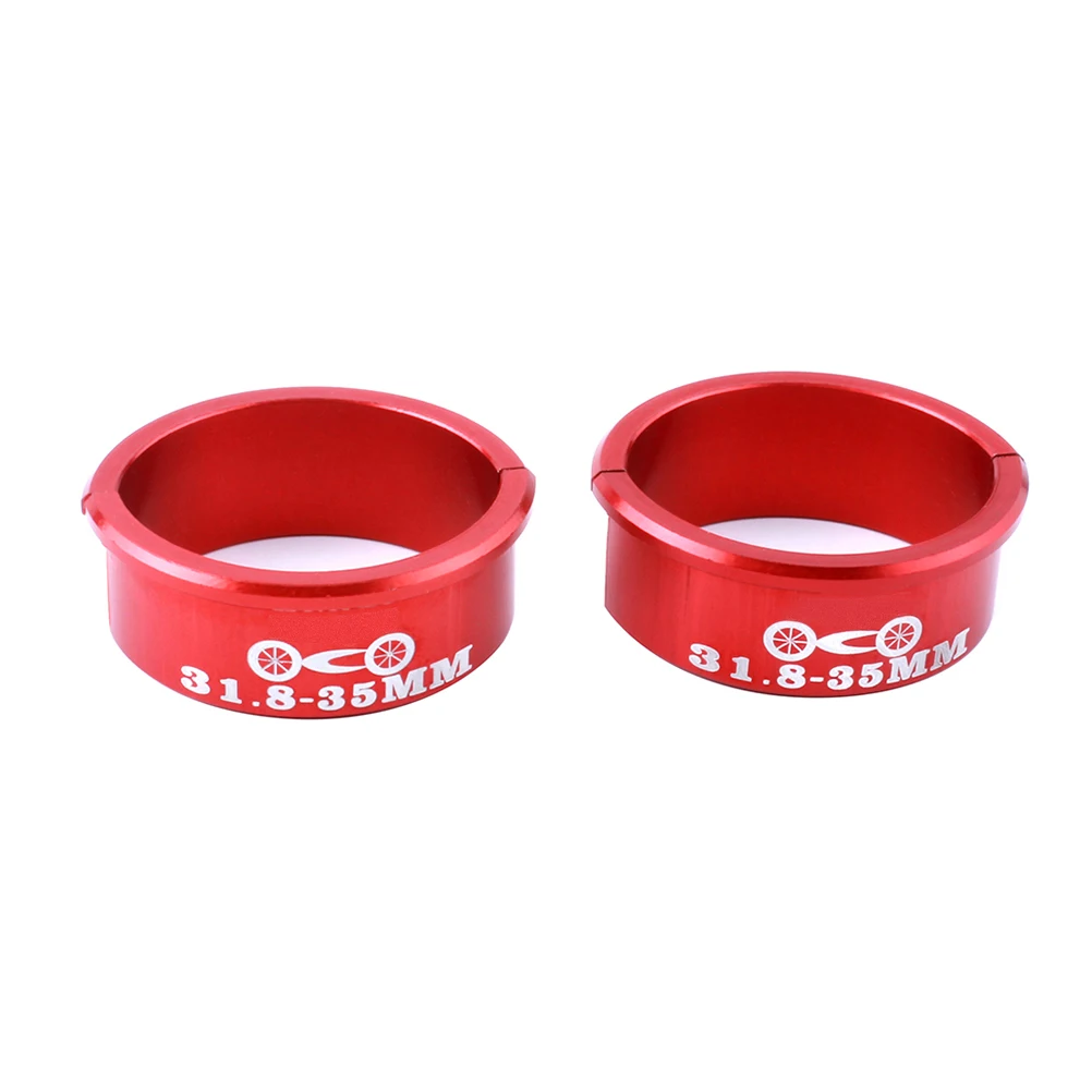 

4Pcs Bike Handlebar Conversion Sheet 31.8mm to 35mm Adjustable Lightweight Aluminum Alloy Adapter Red Handlebar Conversion