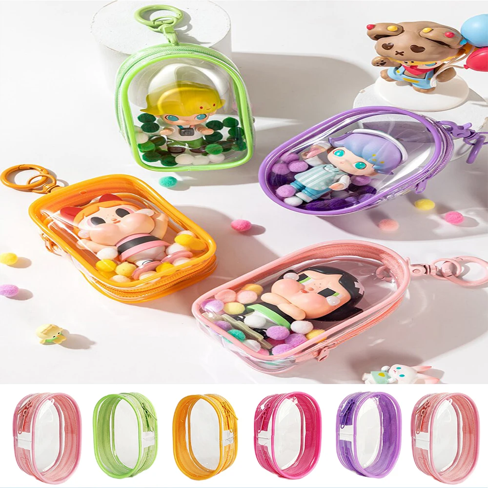 Transparent PVC Blind Box Doll Storage Box Thicken Keychain Dustproof Bag Mystery Box Doll Storage Pouch Manager Doll Organizer